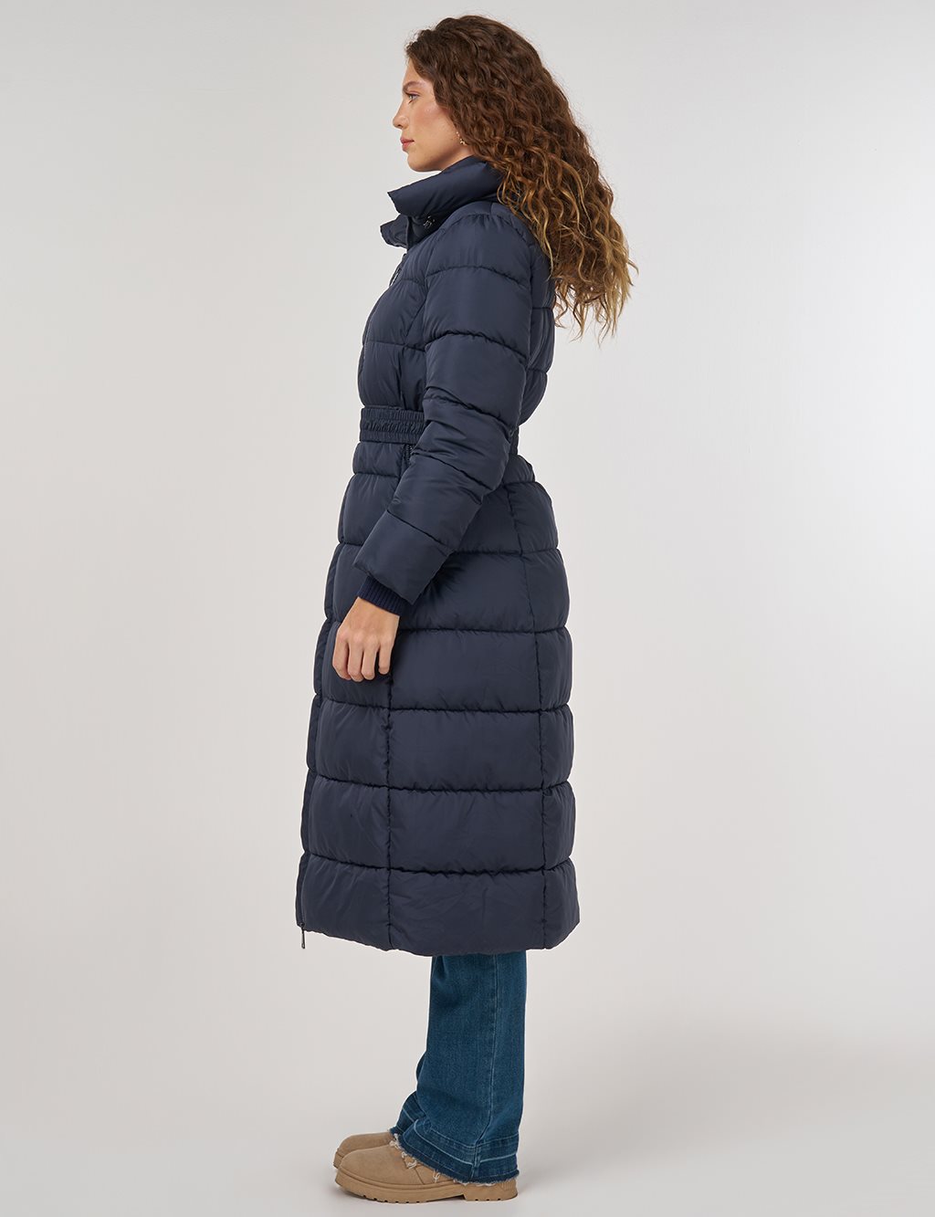 Fermuar Detaylı Anorak Mont Lacivert