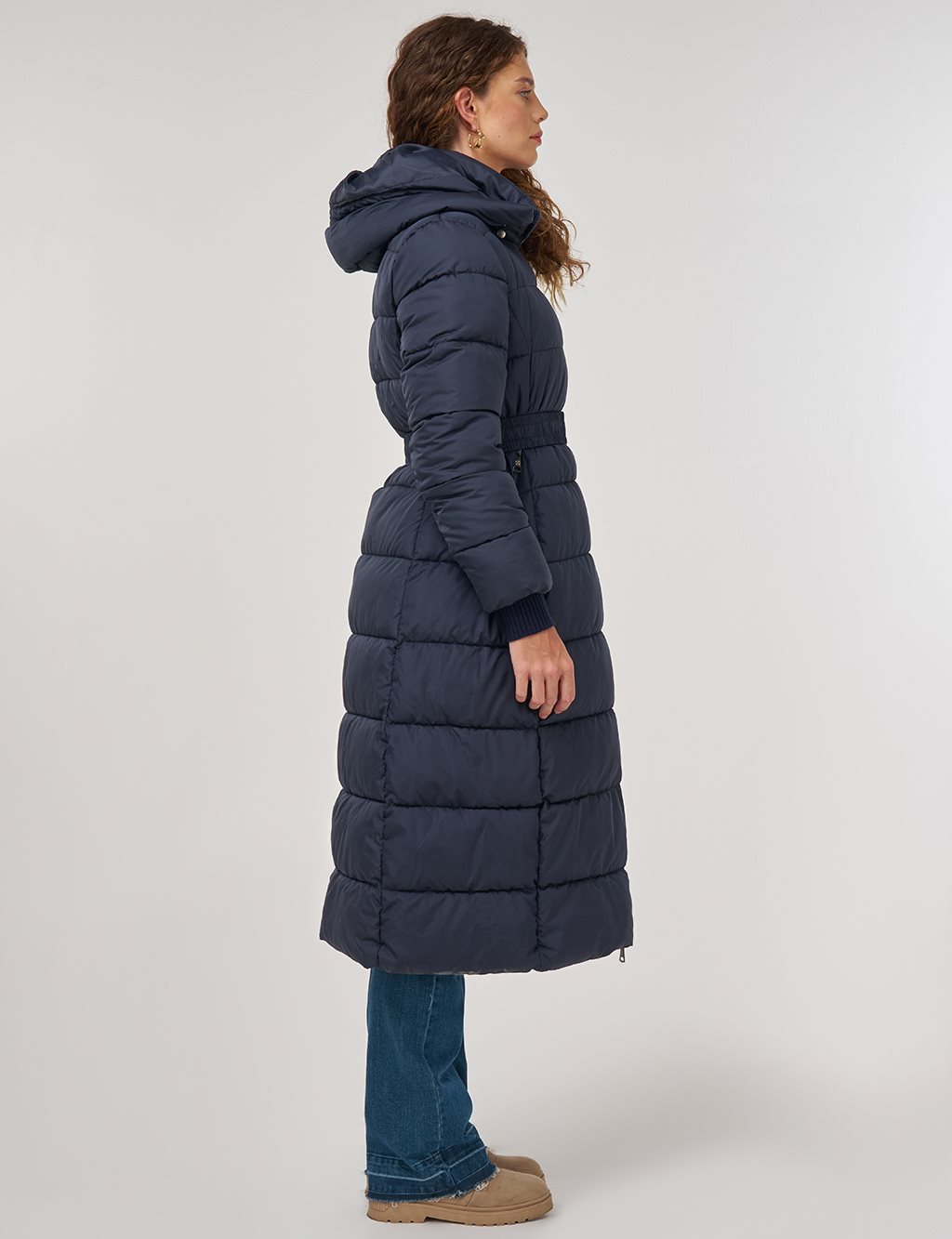 Fermuar Detaylı Anorak Mont Lacivert