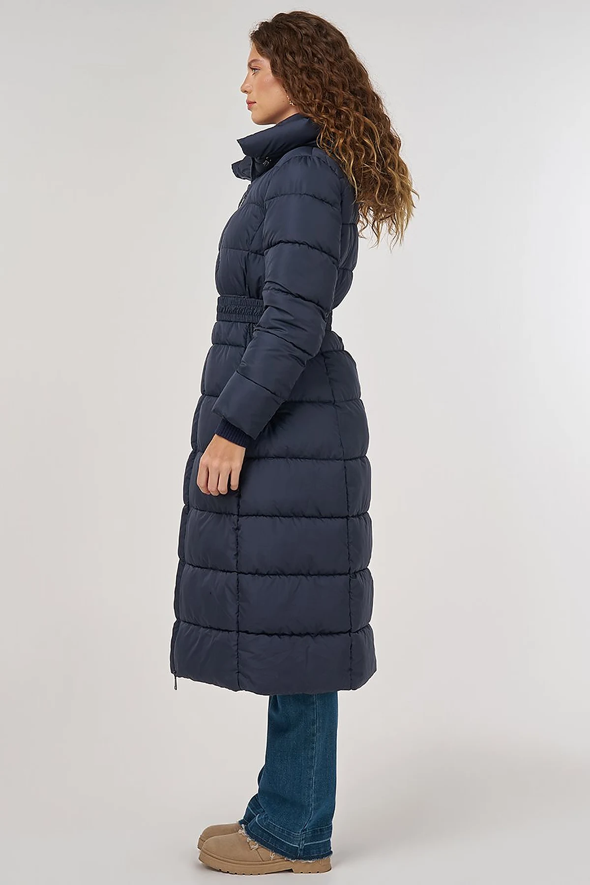 Zipper-Detail Anorak Jacket Navy 