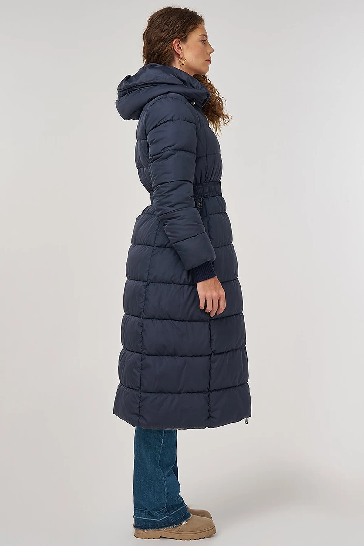 Zipper-Detail Anorak Jacket Navy 