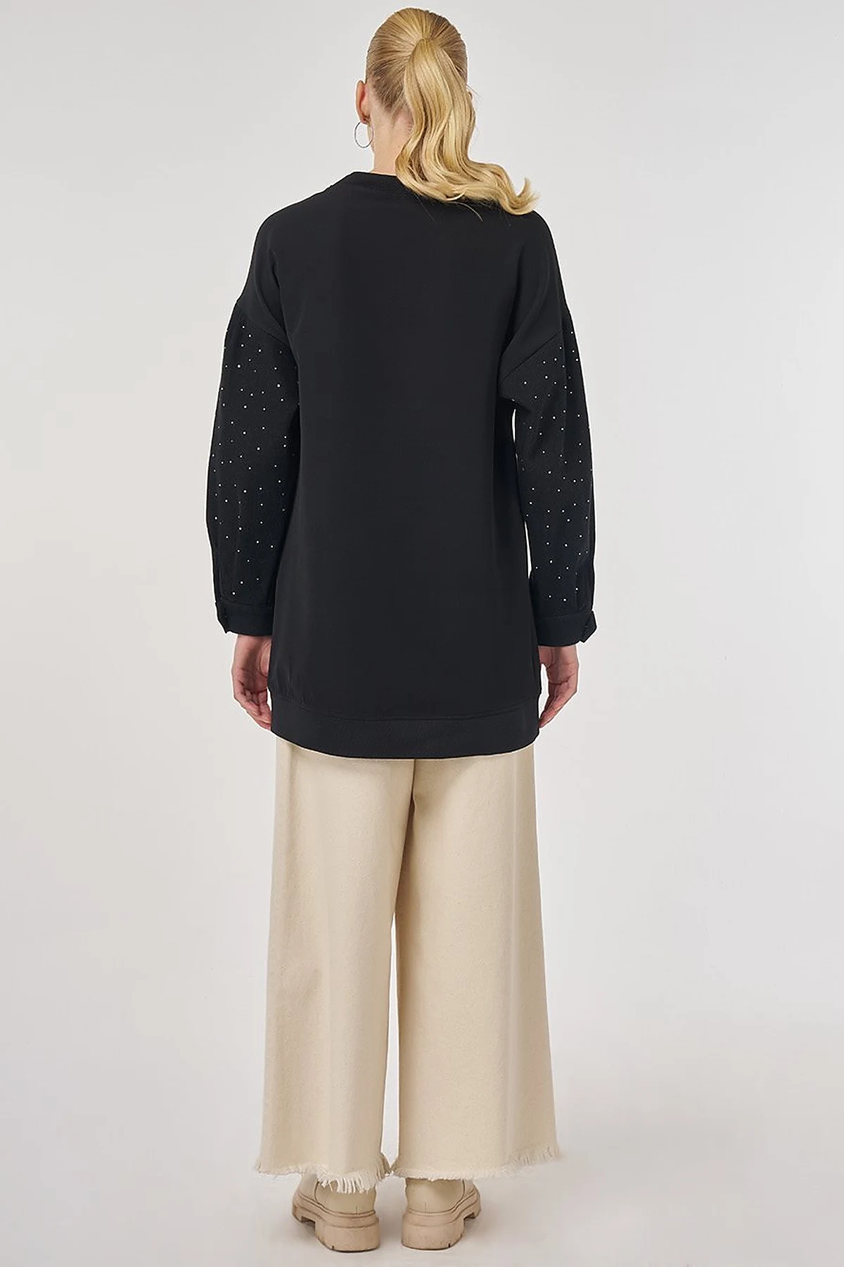Hotfix Printed Sweatshirt in Black