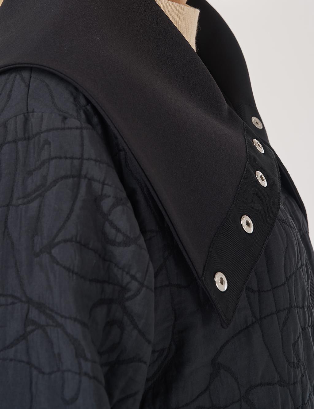 Geniş Yaka Pardesü Siyah