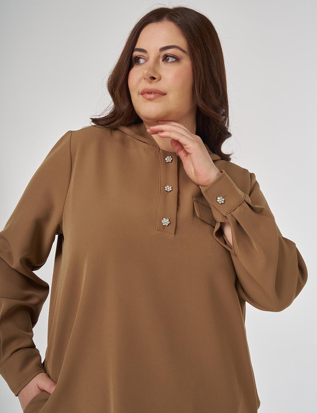 Kapak Cepli Rahat Kesim İkili Takım Koyu Oliv