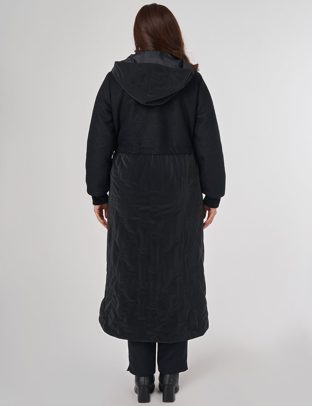 Patch Pocket Leather Coat in Black