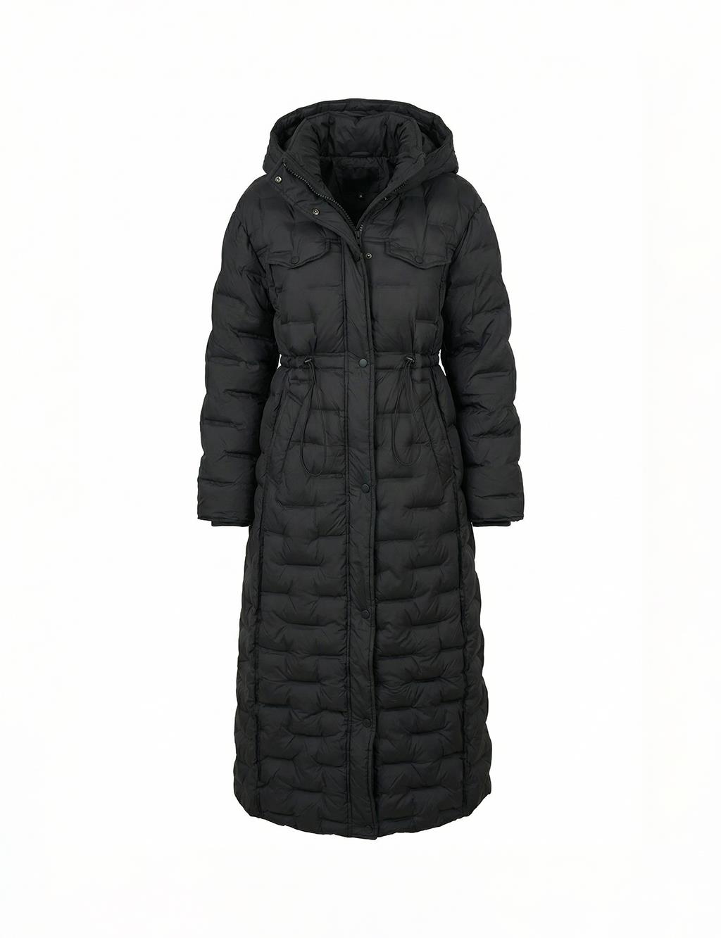 Stand Collar Anorak Coat Black