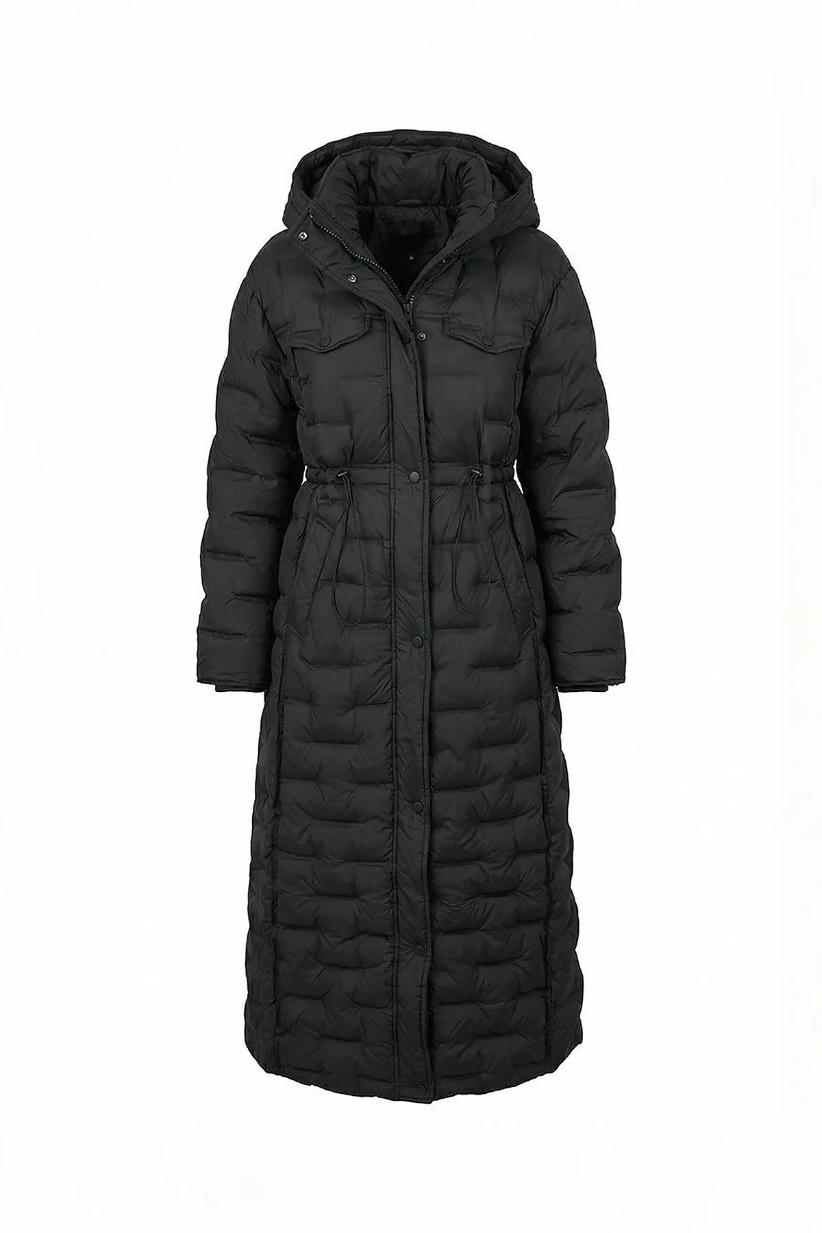 Dik Yaka Anorak Mont Siyah 
