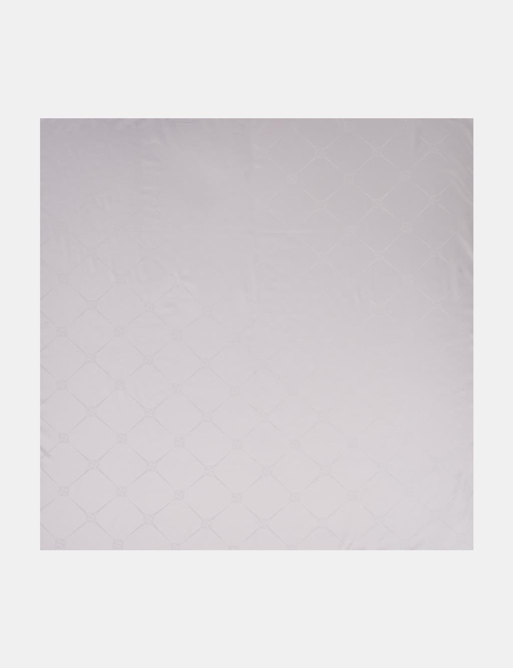 Square Pattern Silk Scarf in Gray