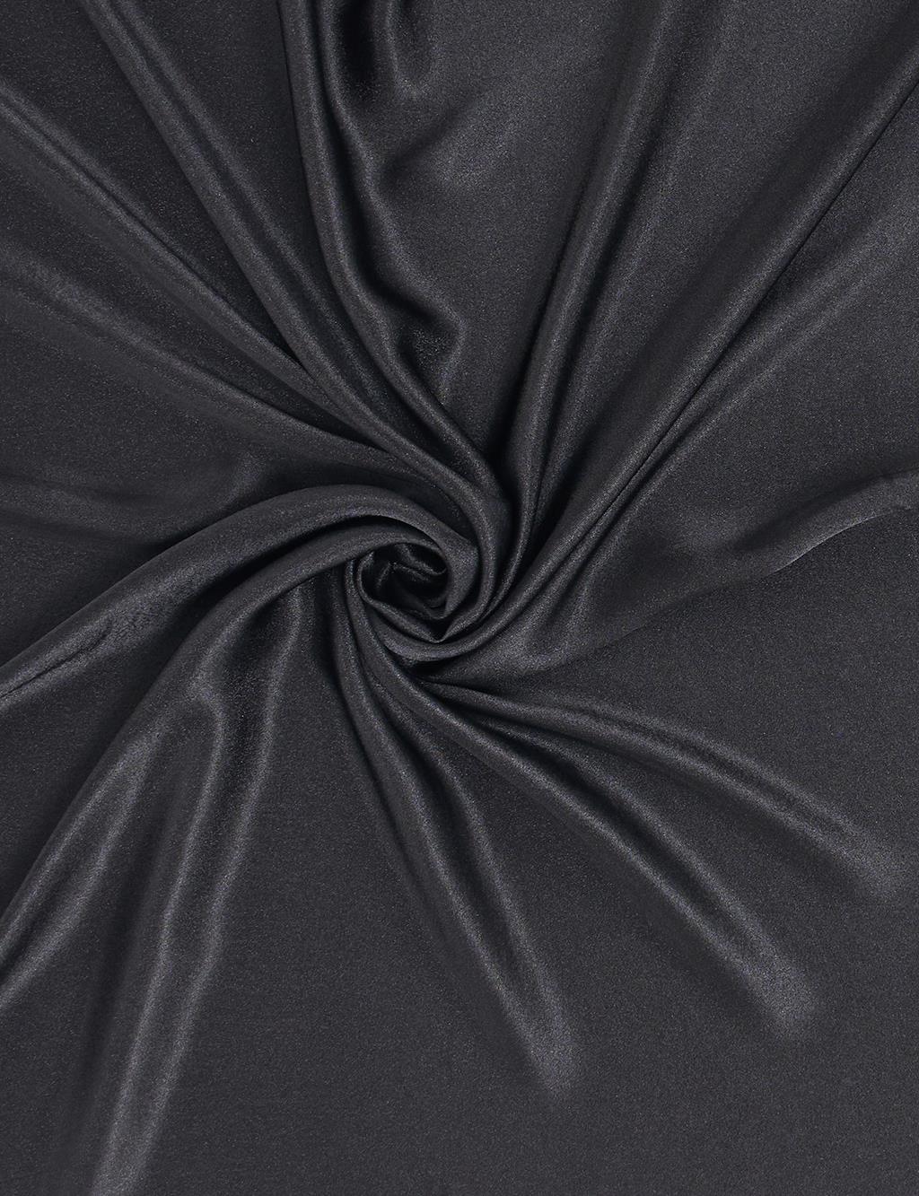 Glittery Plain Scarf in Black