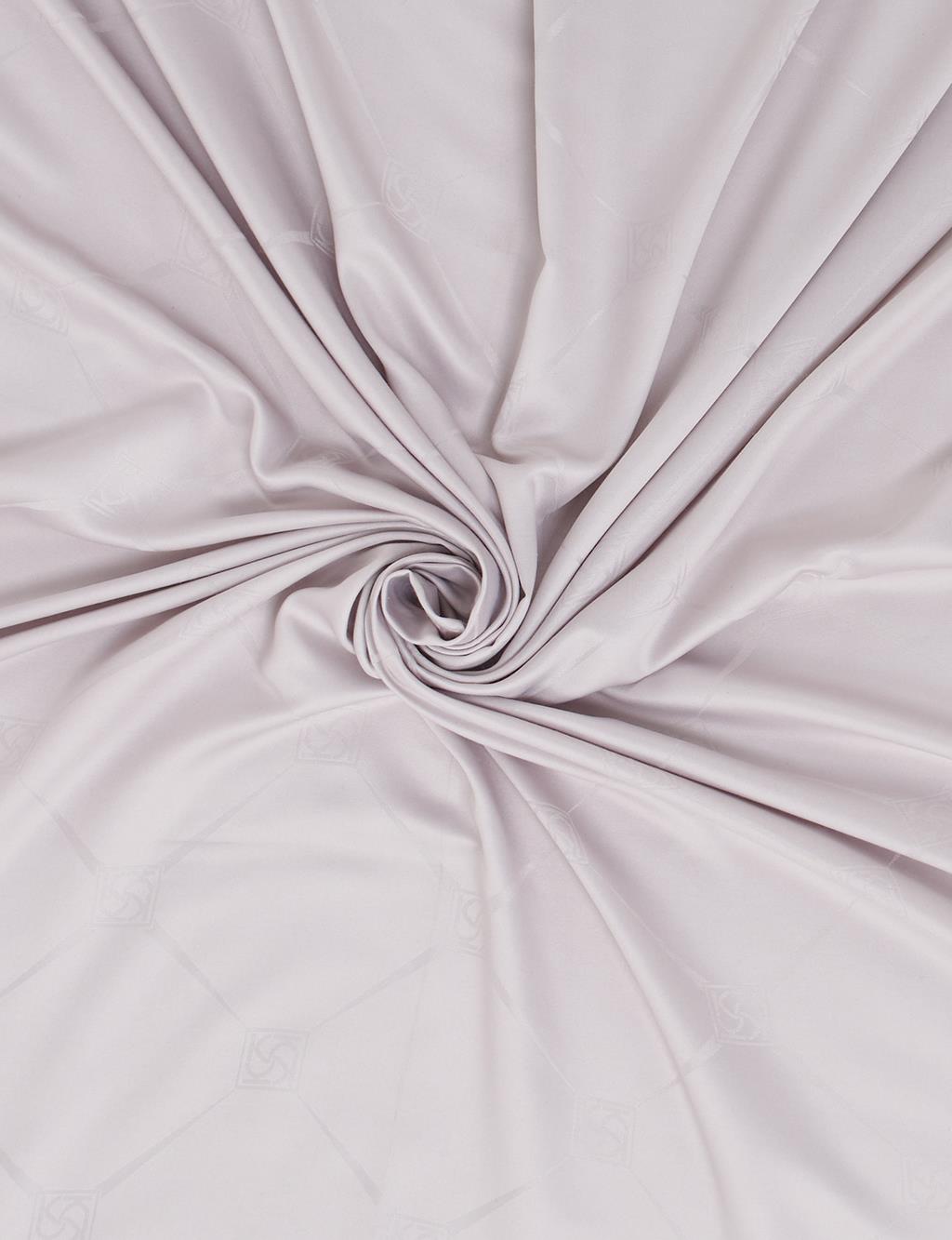 Square Pattern Silk Scarf in Gray