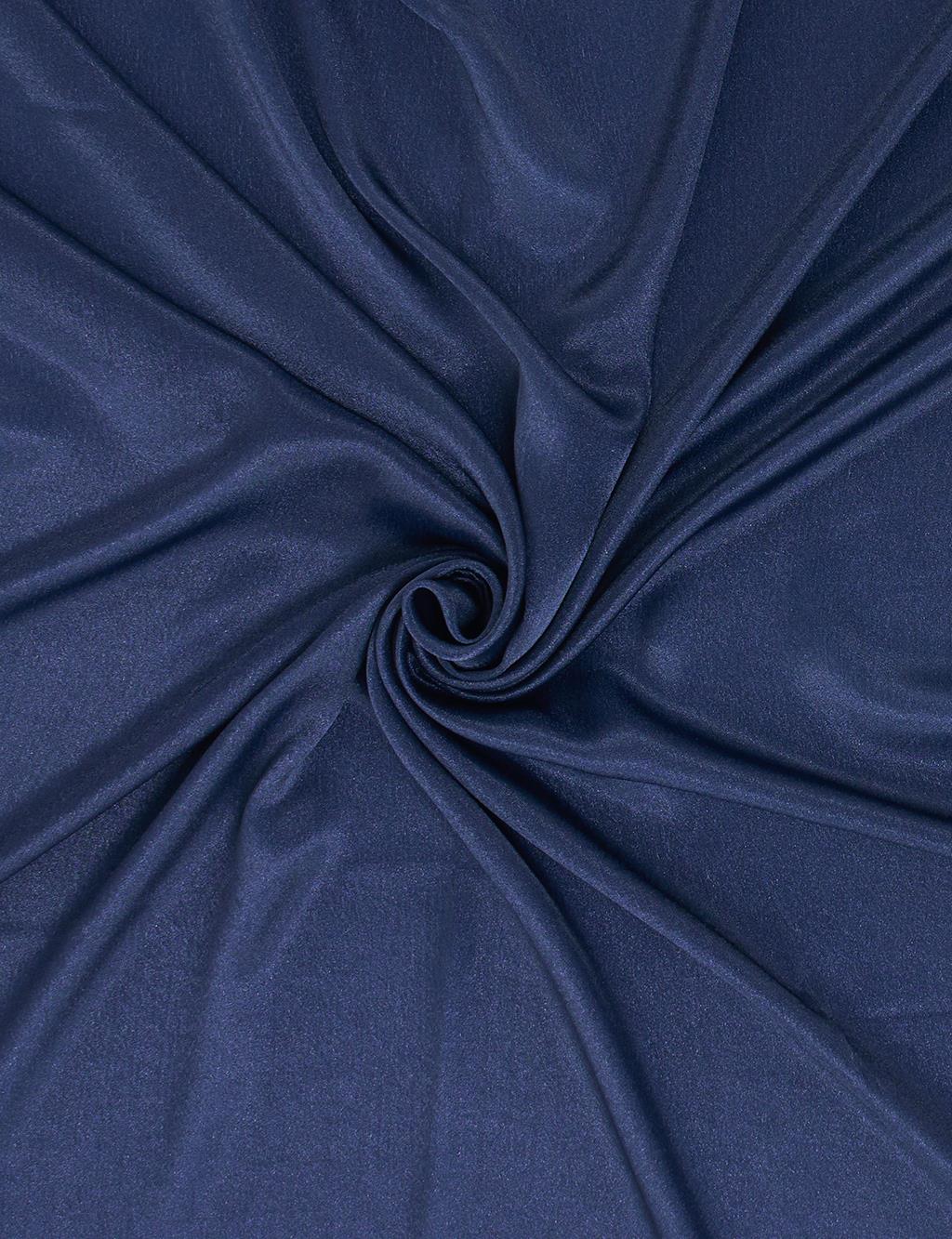 Glittery Plain Scarf in Navy Blue