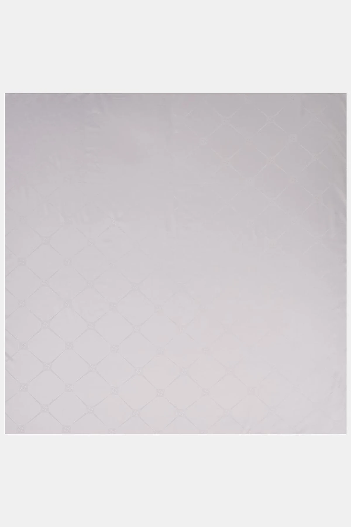 Square Pattern Silk Scarf in Gray