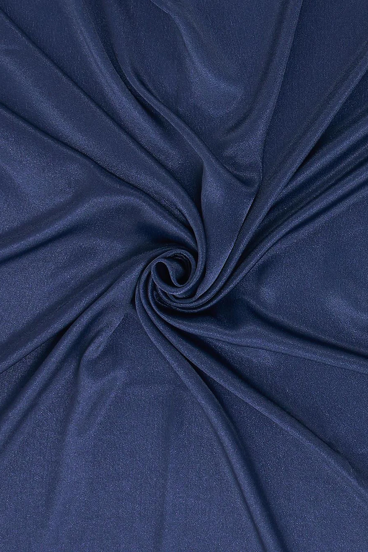 Glittery Plain Scarf in Navy Blue