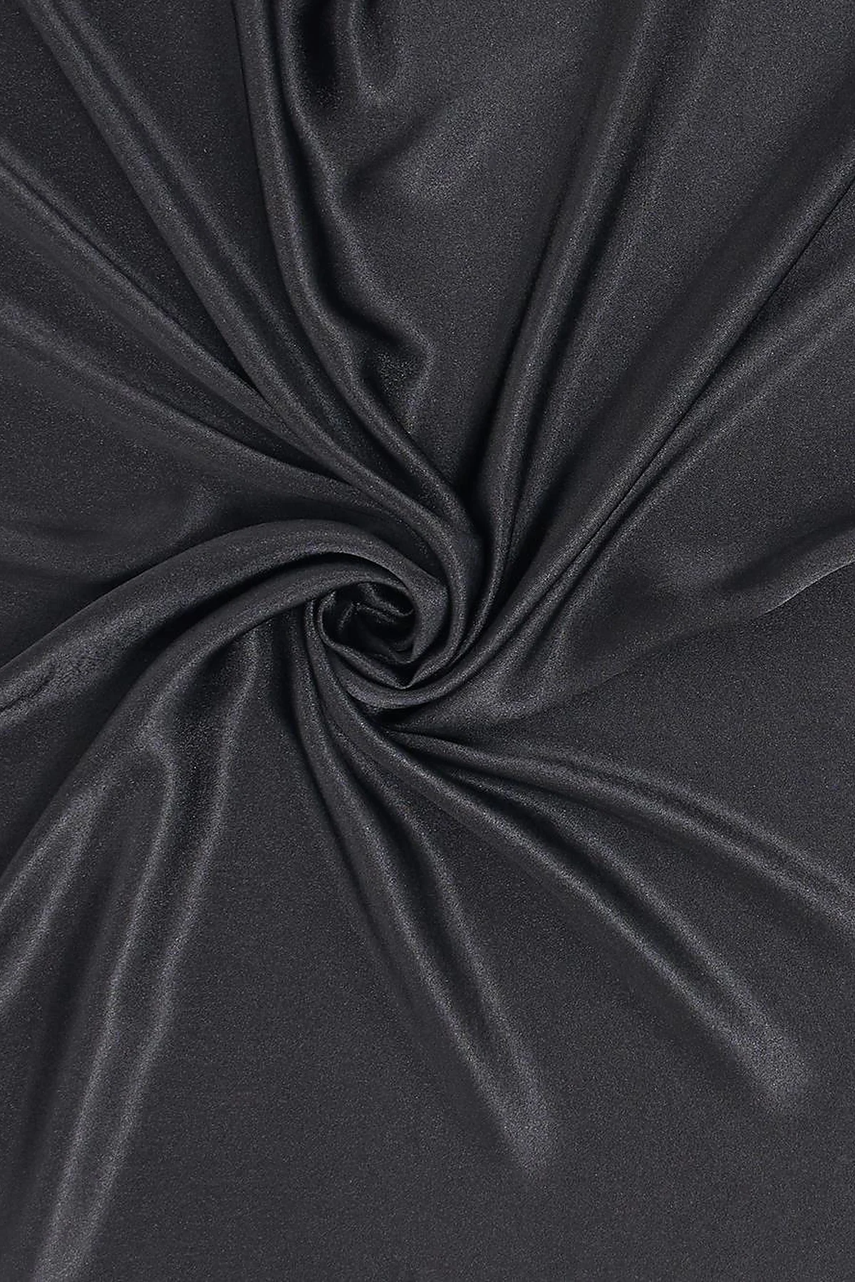 Glittery Plain Scarf in Black
