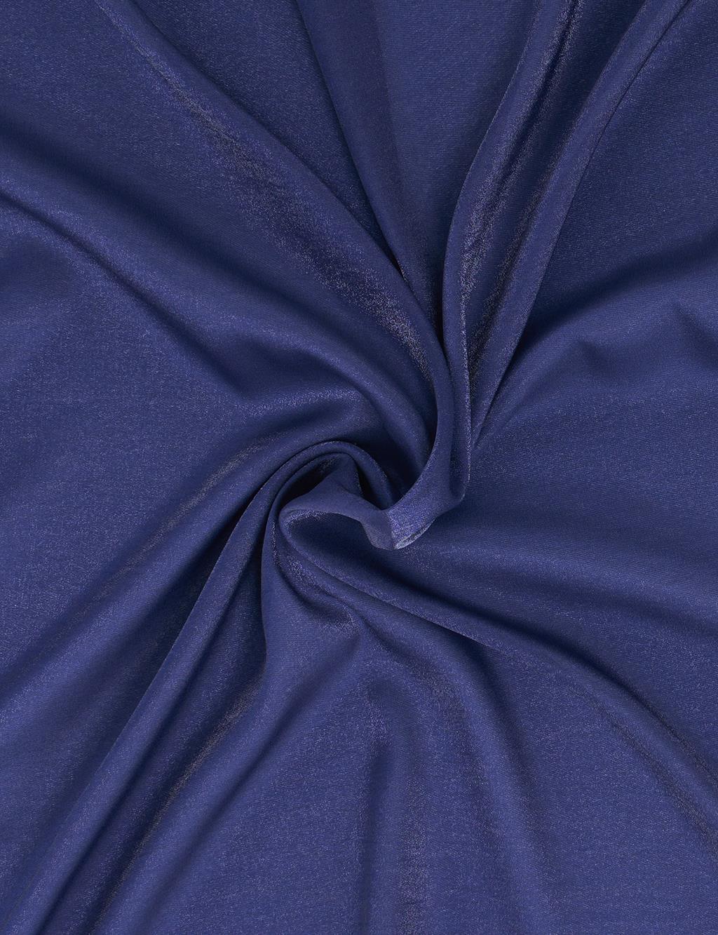 Jacquard Plain Scarf in Navy Blue