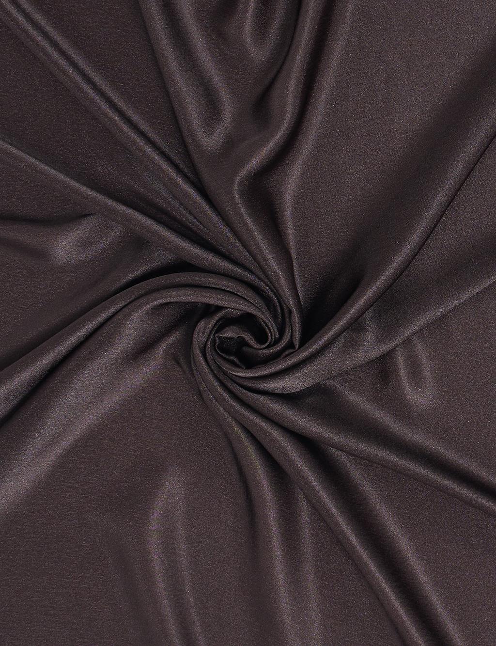 Glittery Plain Scarf in Dark Brown