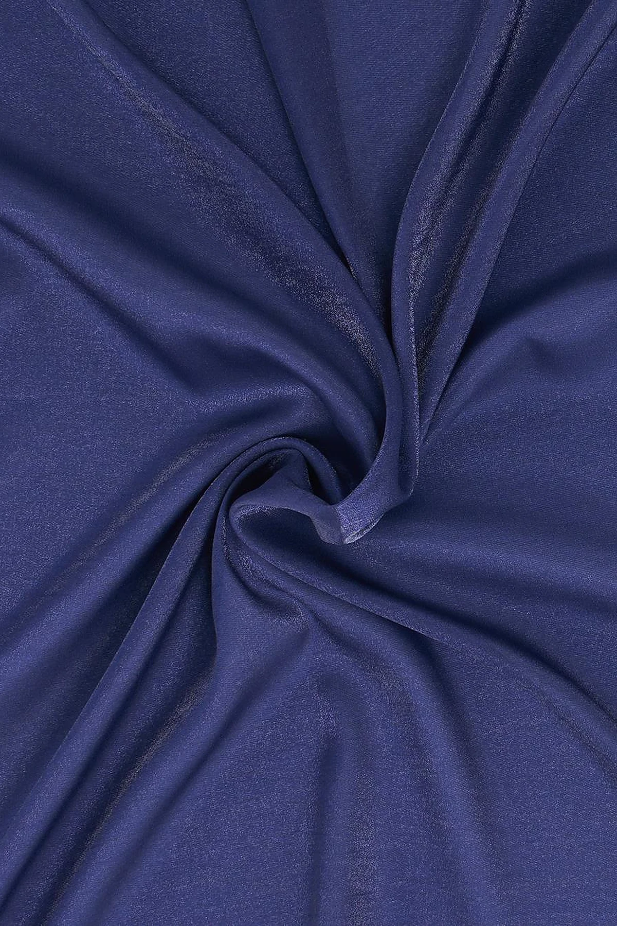 Jacquard Plain Scarf in Navy Blue
