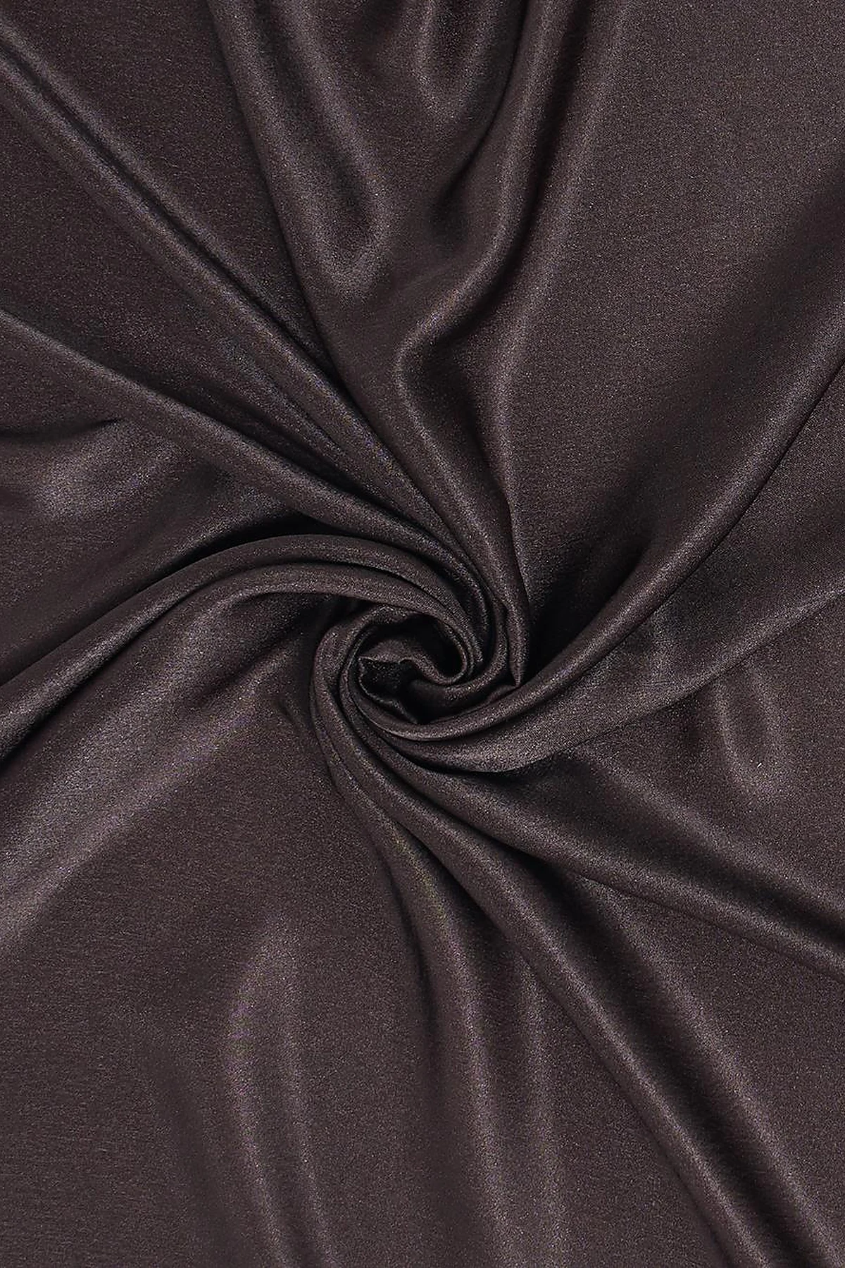 Glittery Plain Scarf in Dark Brown