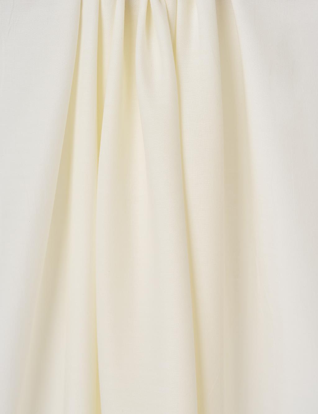 Basic Cotton-Silk-Blend Shawl Cream