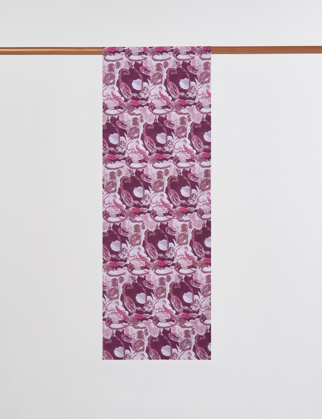 Batik Pattern Shawl in Damson