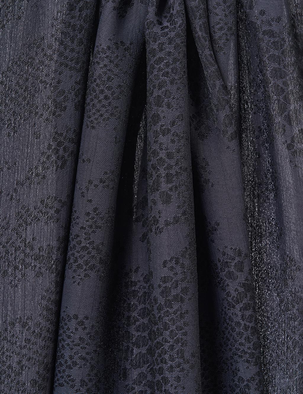 Abstract Flush Shawl in Black
