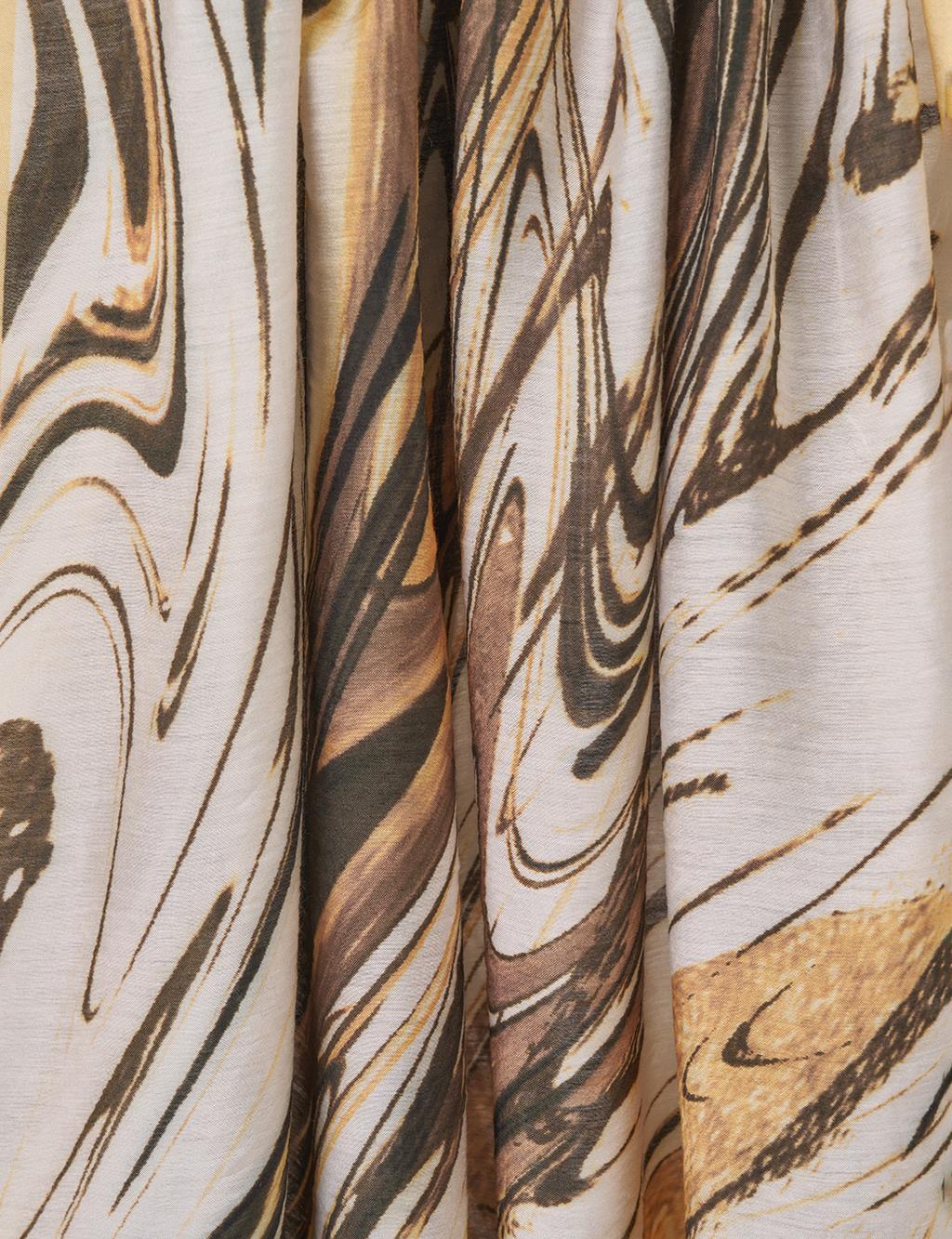 Brush Pattern Shawl in Mink