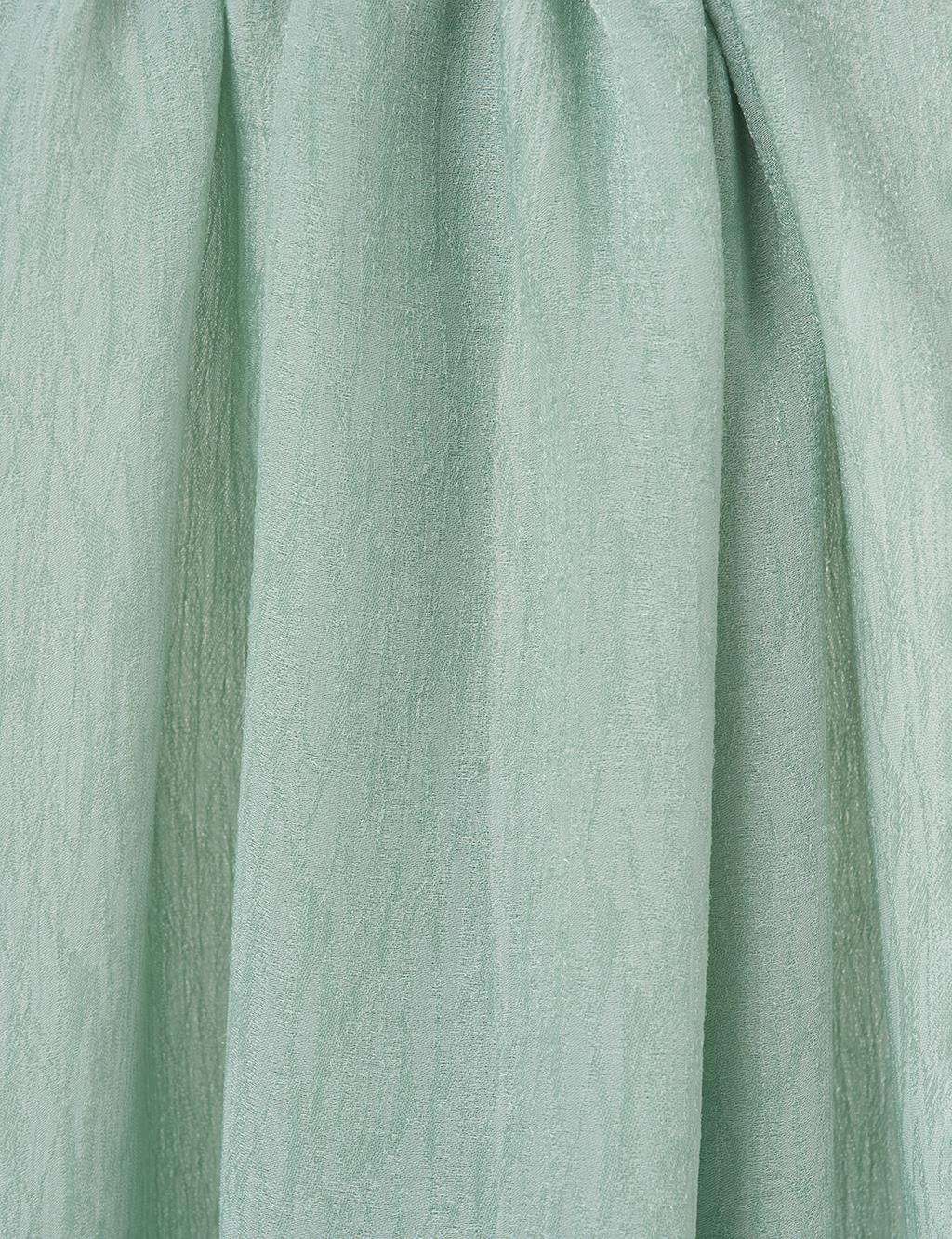 Patterned Floss Shawl in Mint