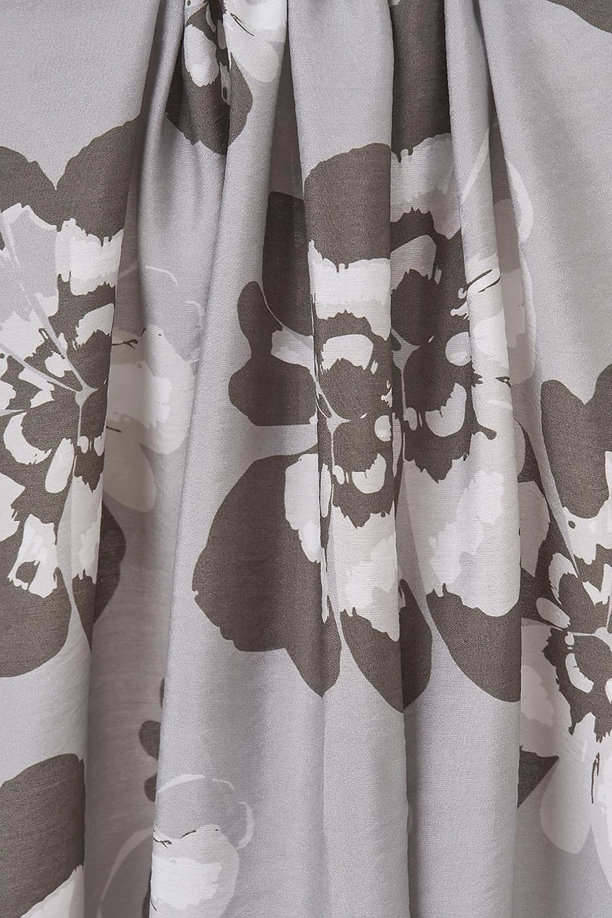 Multi-Floral Viscose Shawl in Gray