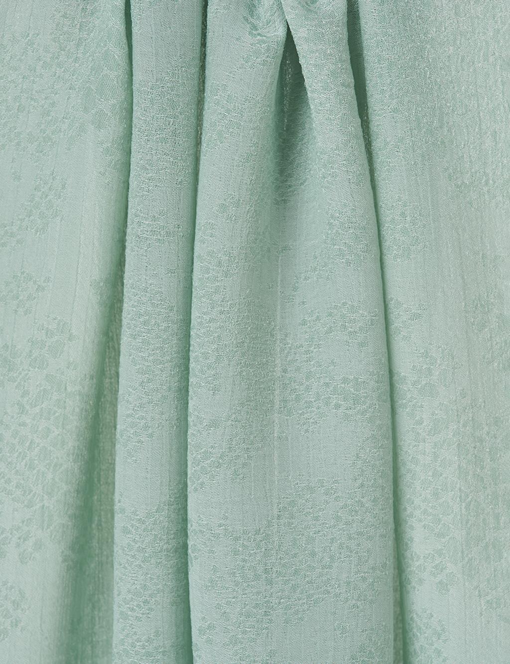 Abstract Flush Shawl in Mint