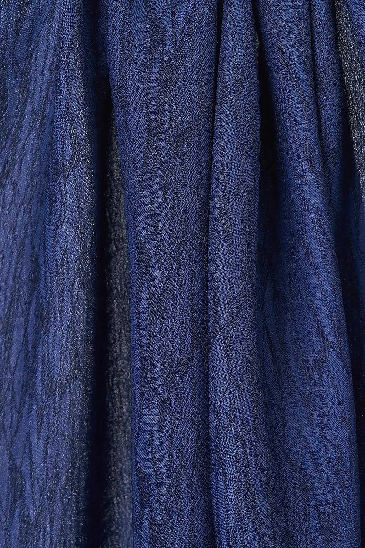 Patterned Floss Shawl in Navy Blue