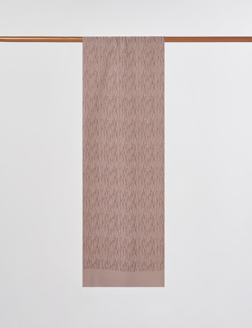 Patterned Floss Shawl in Beige