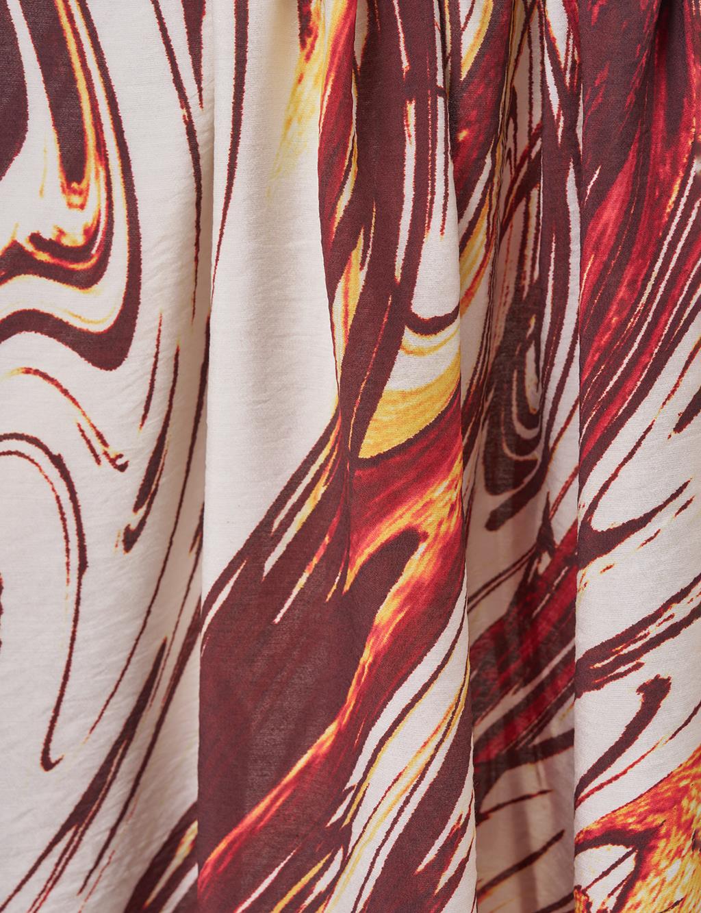 Brush Pattern Shawl in Brown