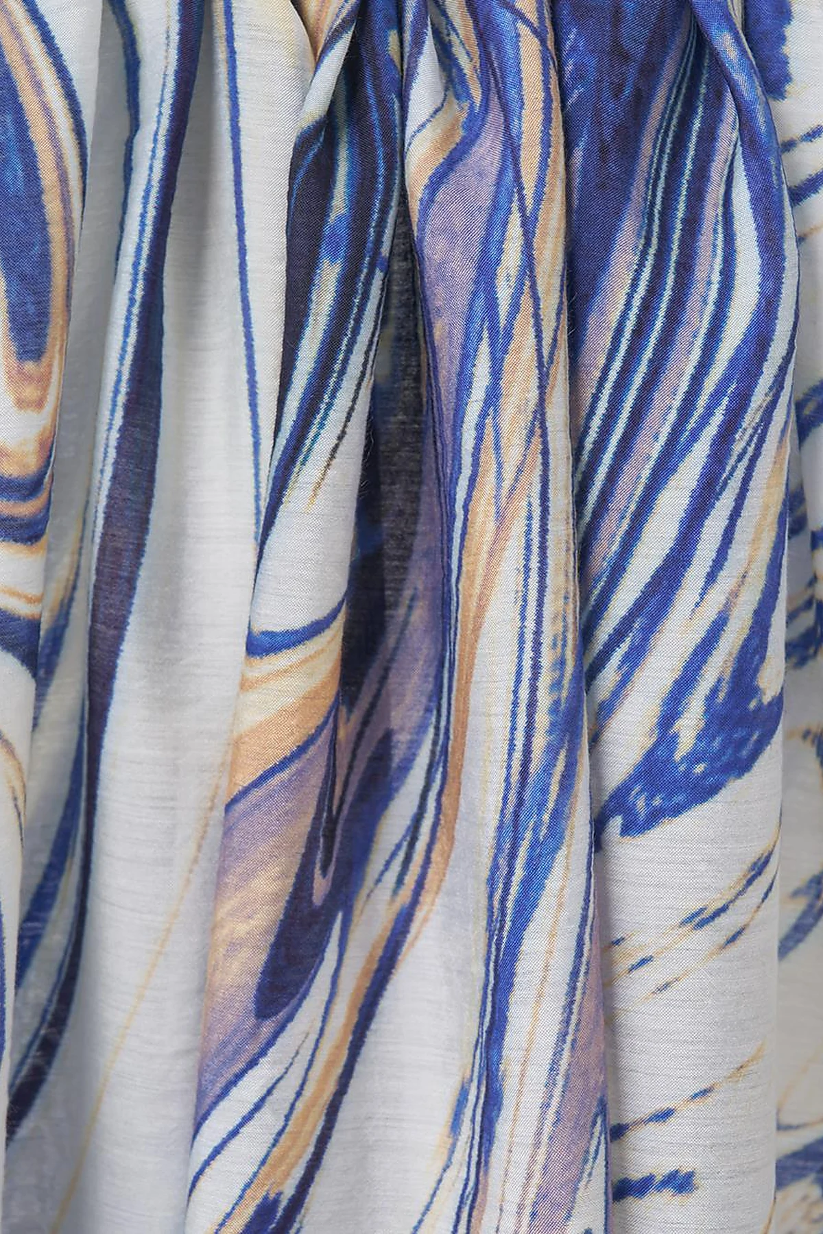 Brush Pattern Shawl in Navy Blue