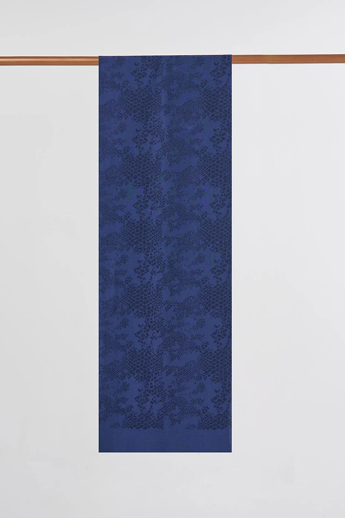 Abstract Flush Shawl in Navy Blue