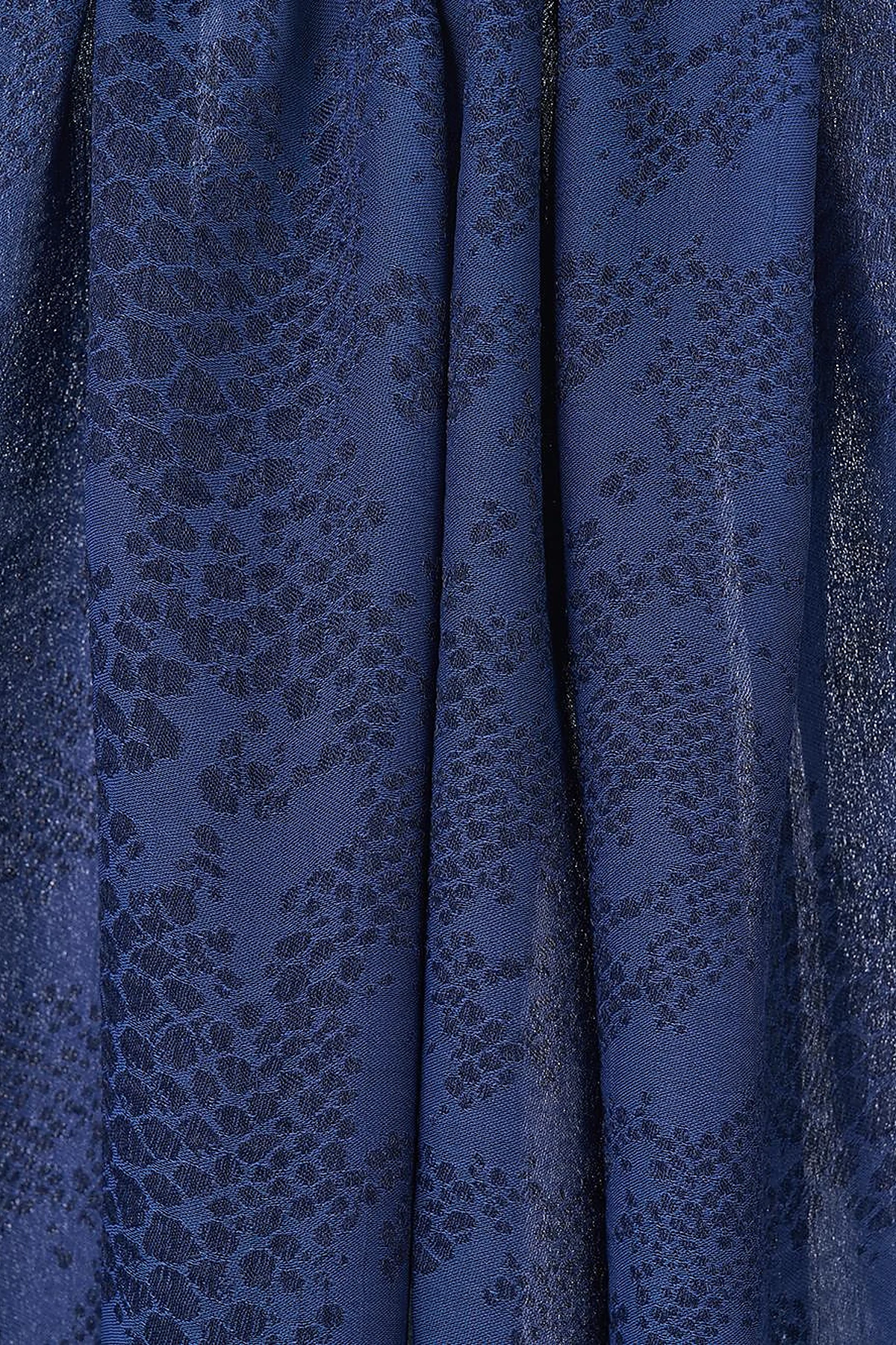 Abstract Flush Shawl in Navy Blue