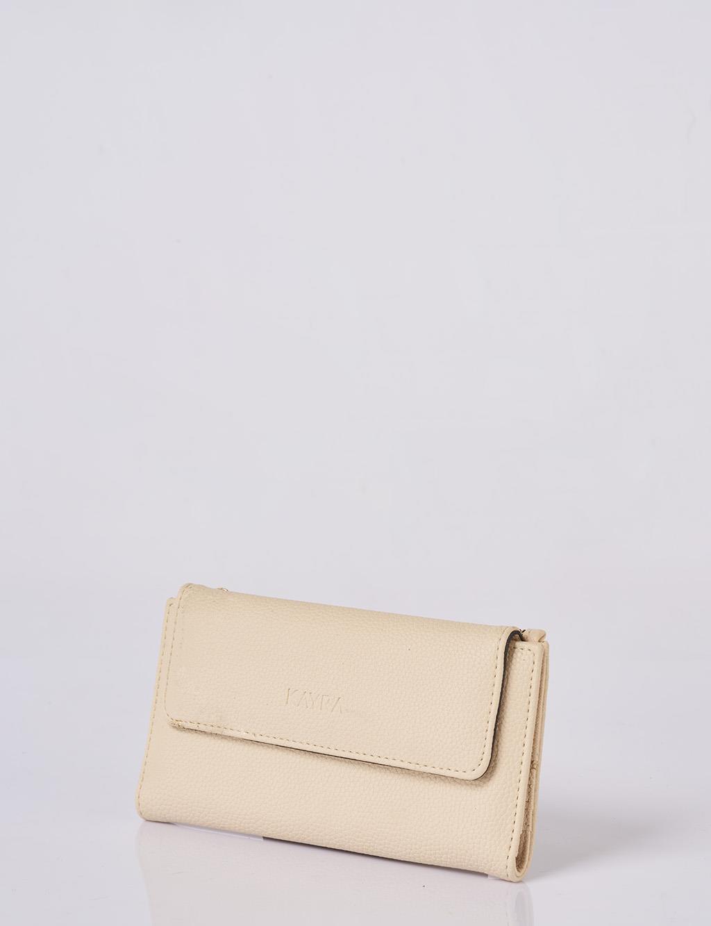 Magnetic Wallet in Cream