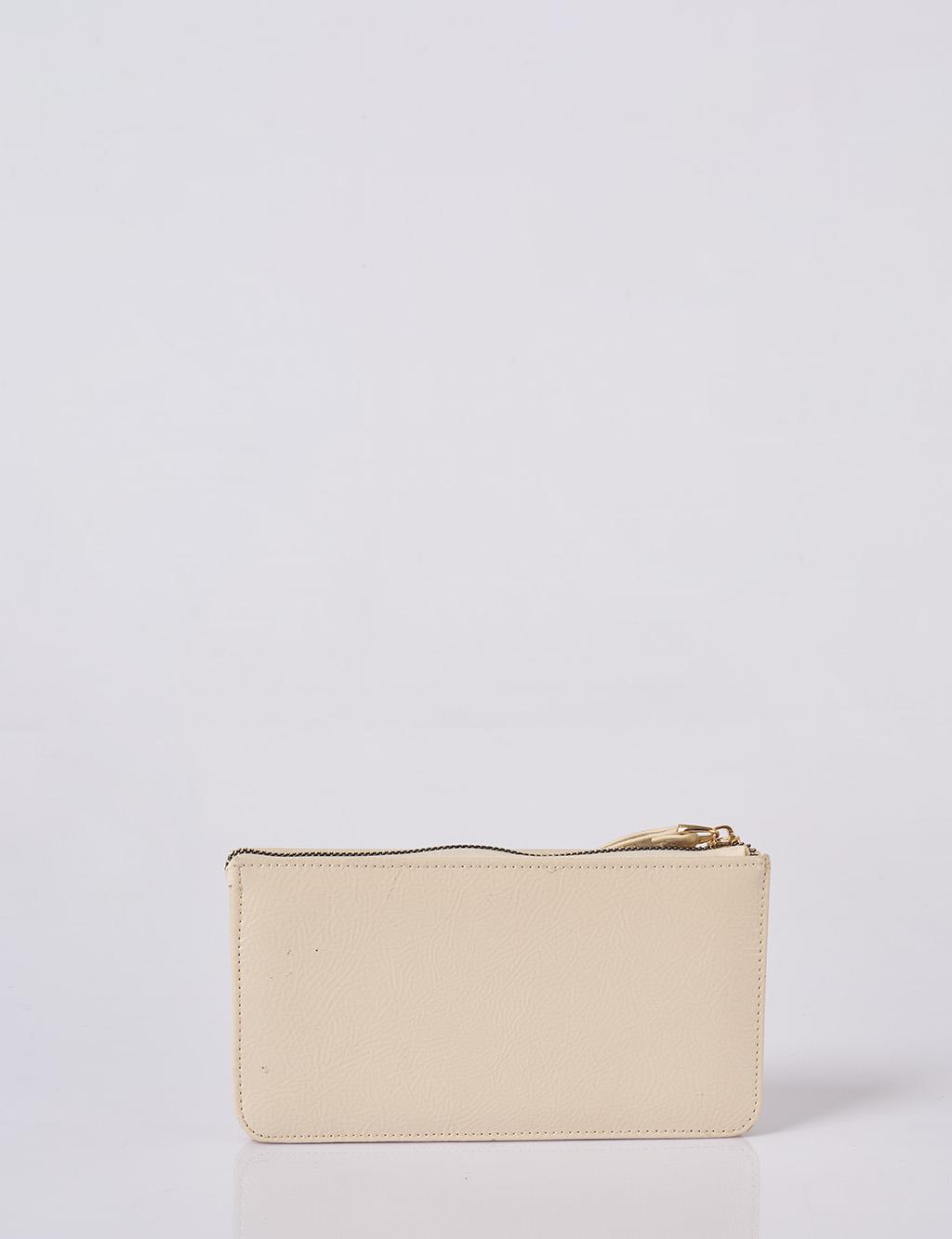 Logo Wallet in Cream