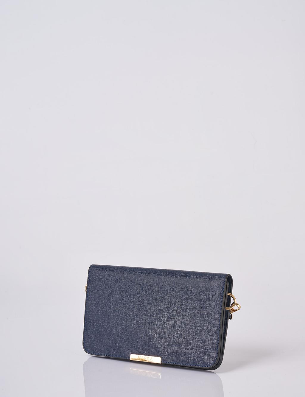 Flap Bag Wallet Navy Blue