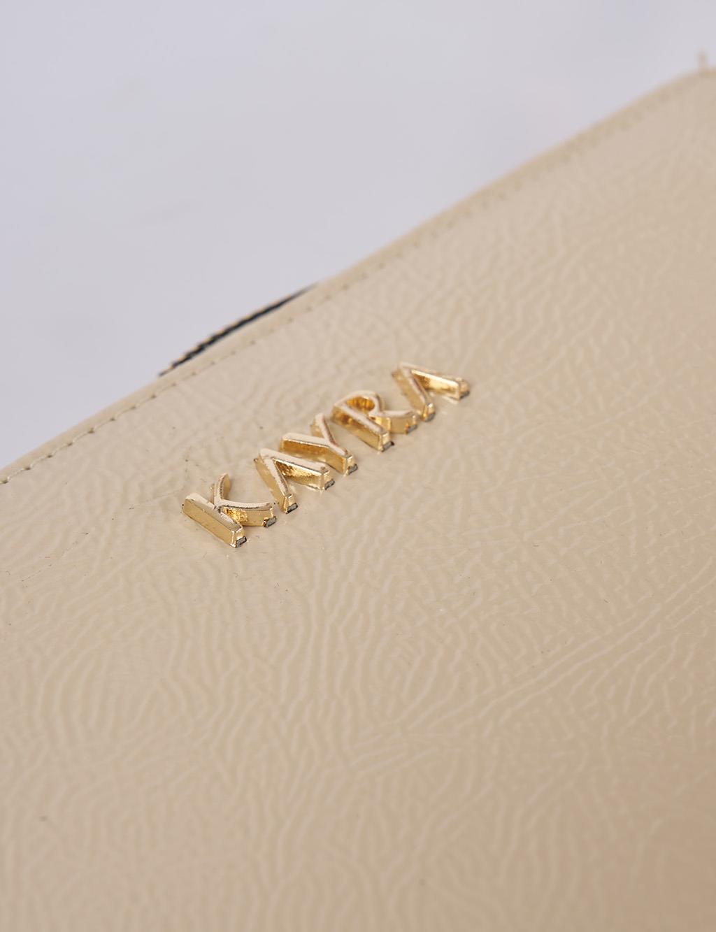 Logo Wallet in Cream