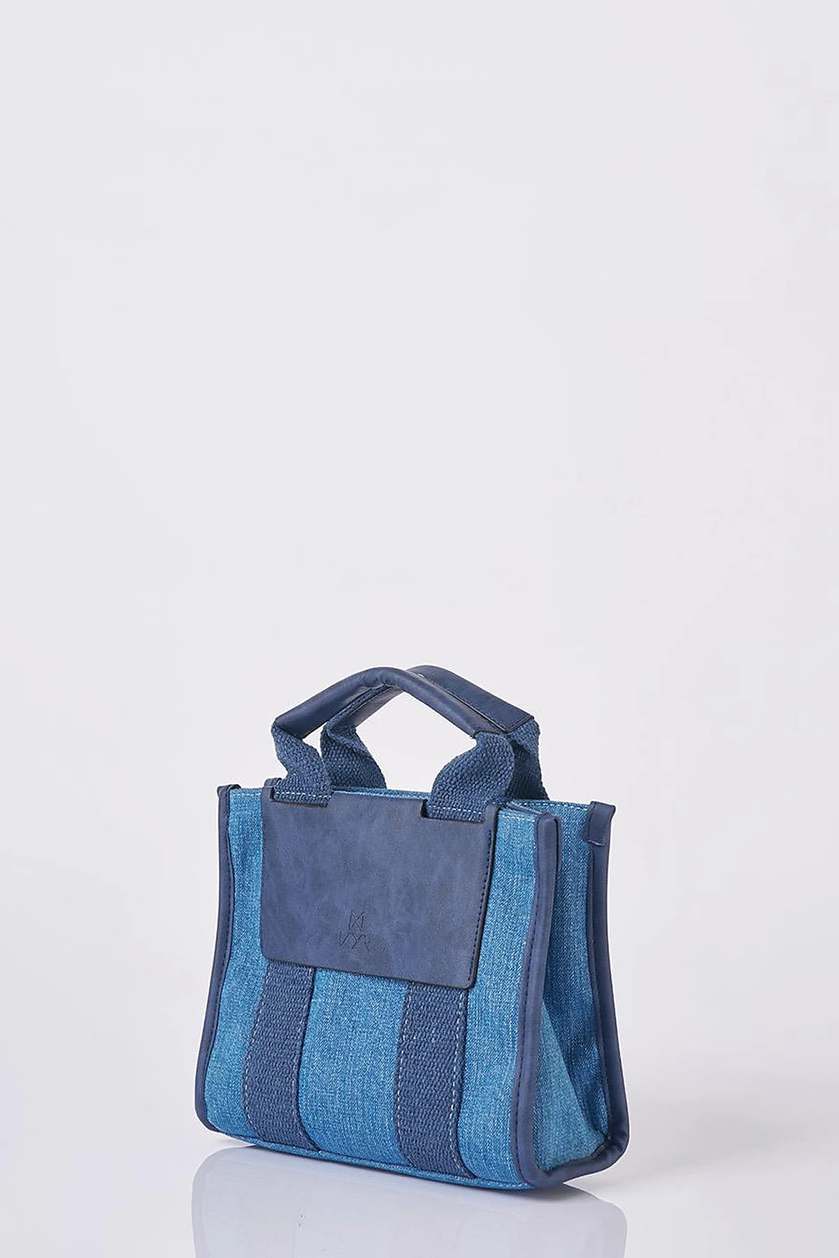 Strap Detailed Denim Bag Indigo
