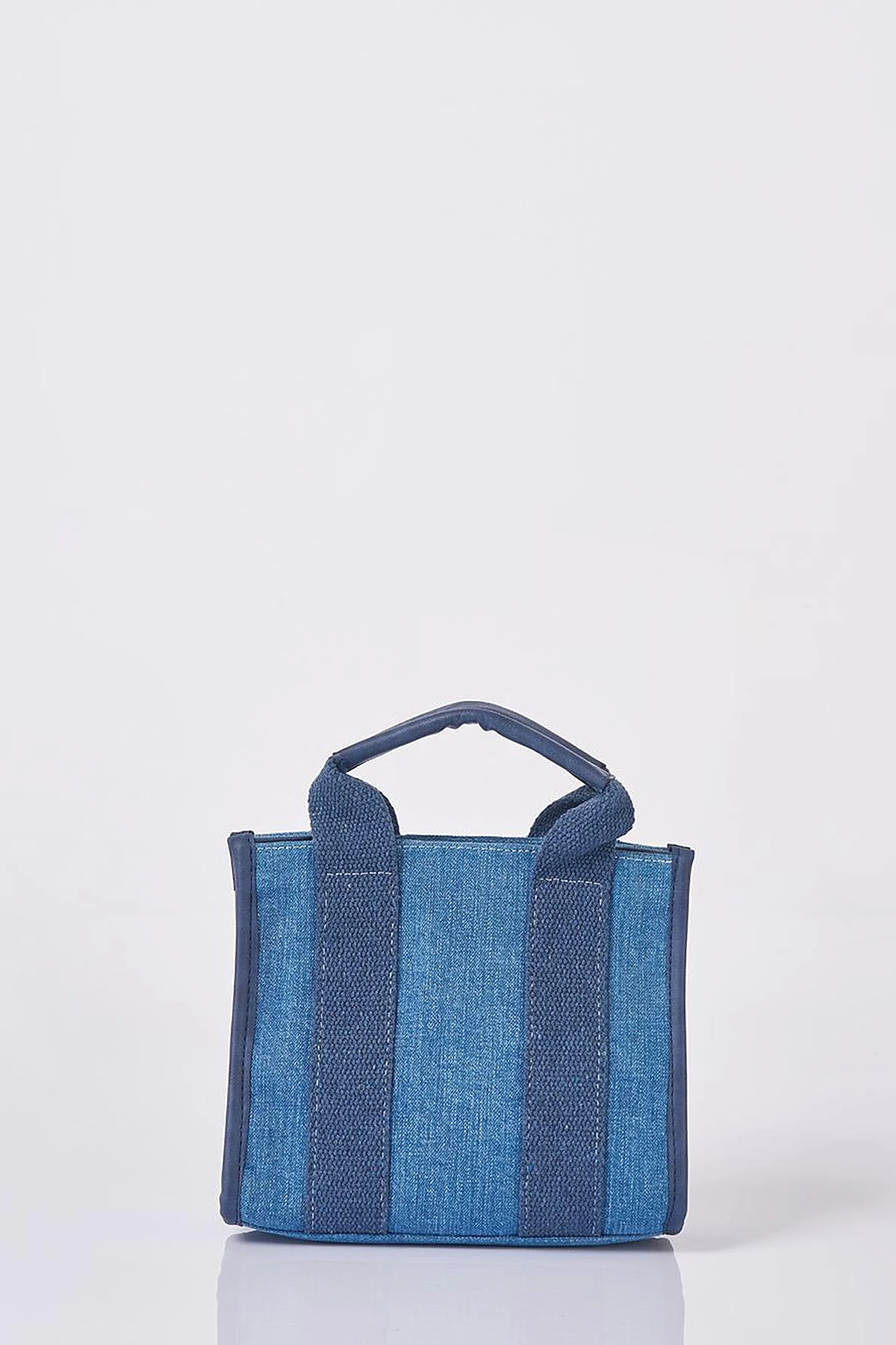 Strap Detailed Denim Bag Indigo