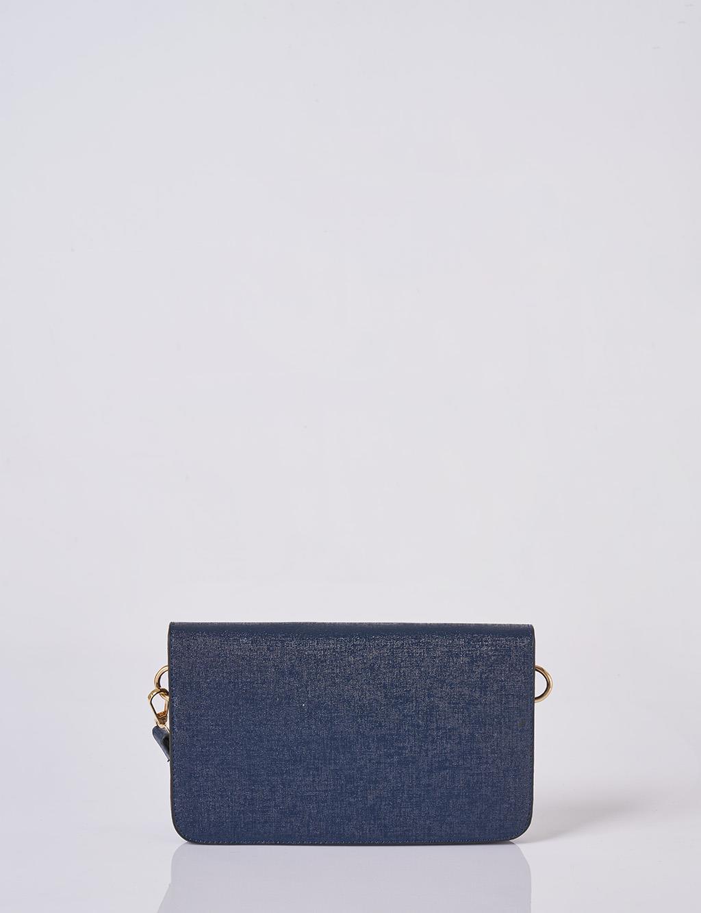 Flap Bag Wallet Navy Blue