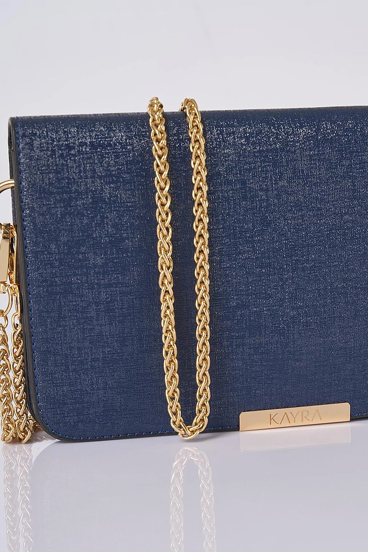 Flap Bag Wallet Navy Blue