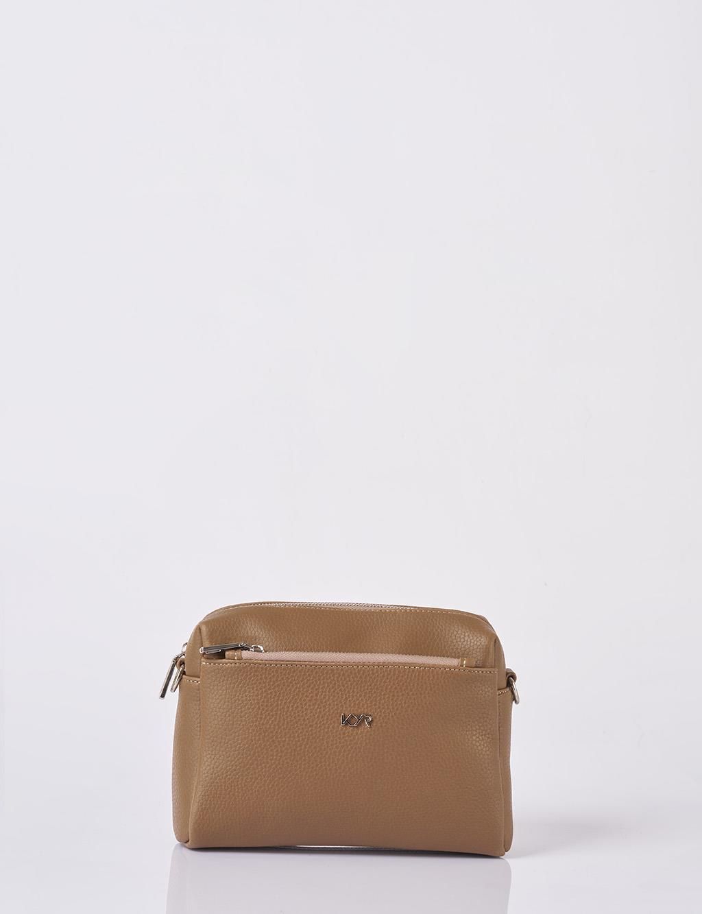 Logo Shoulder Bag in Mink