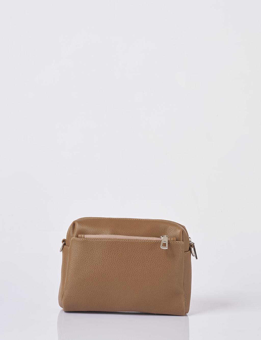 Logo Shoulder Bag in Mink