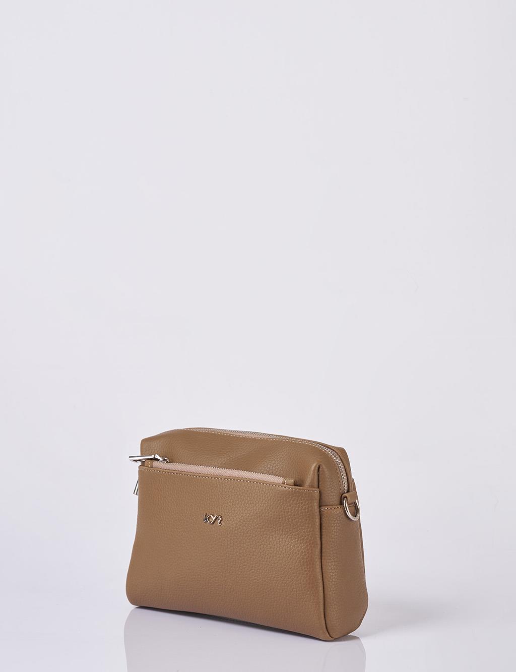 Logo Shoulder Bag in Mink