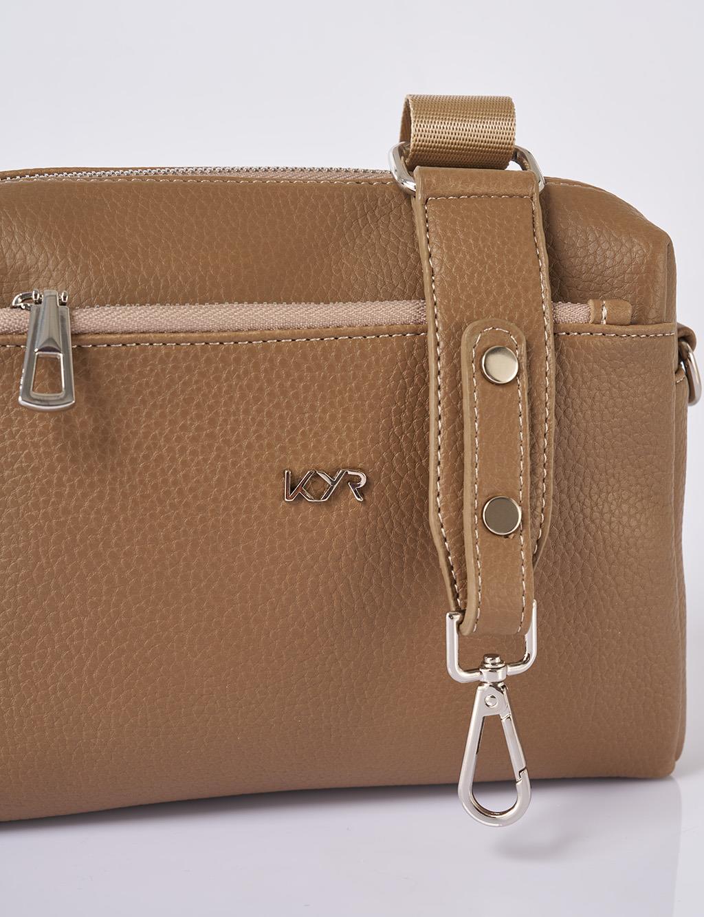 Logo Shoulder Bag in Mink