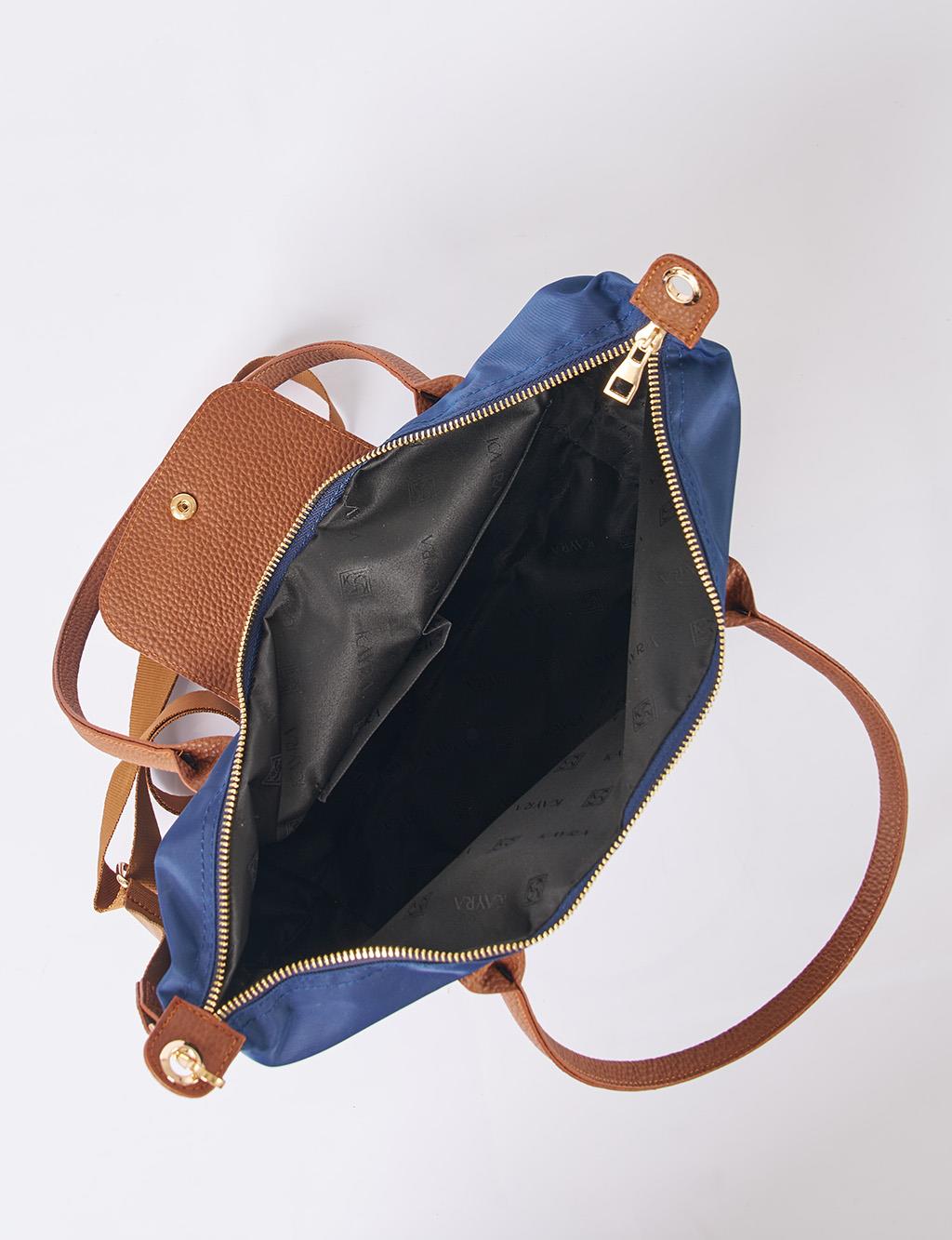 Large Fabric Bag Navy Blue