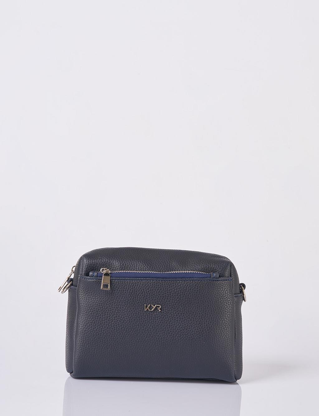 Logo Shoulder Bag in Navy Blue