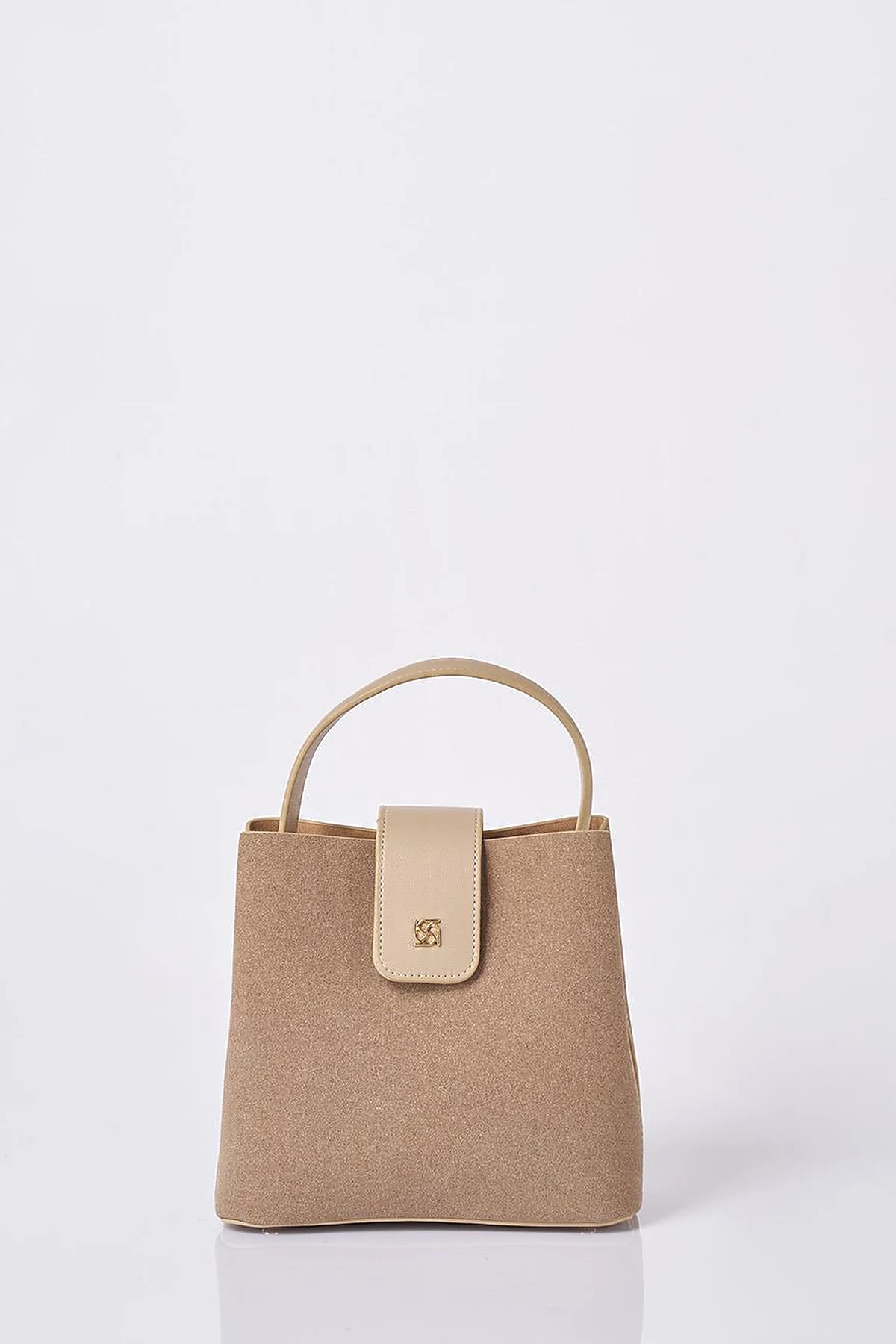 Nubuck Bag with Cover in Dark Mink