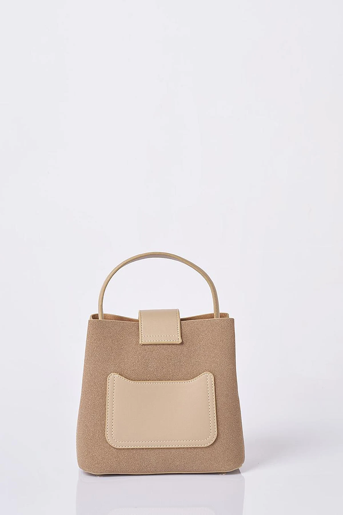 Nubuck Bag with Cover in Dark Mink